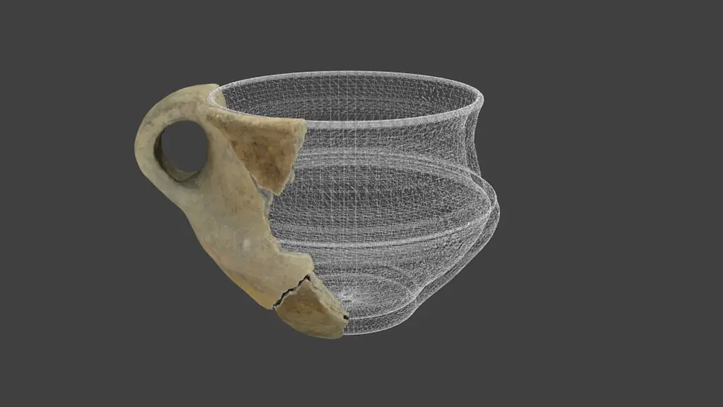 Plauer Tasse 3D Rekonstruktion Render